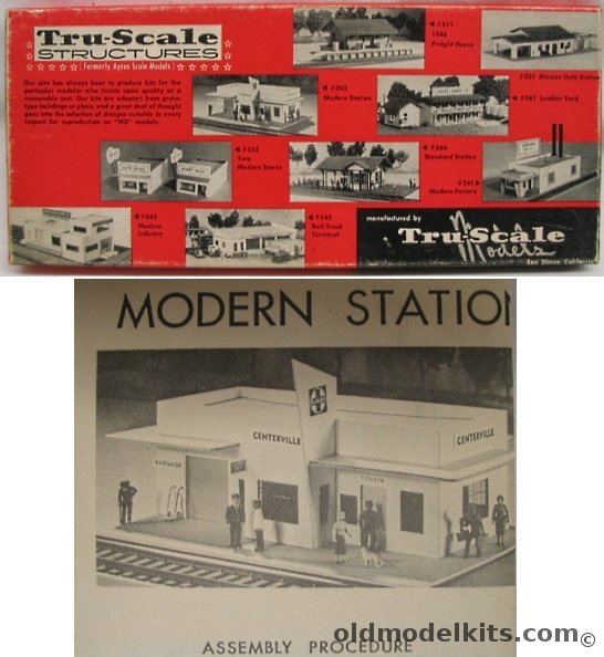 Tru-Scale 1/87 Modern (1950s) Train Station HO Kit, A503-145 plastic model kit
